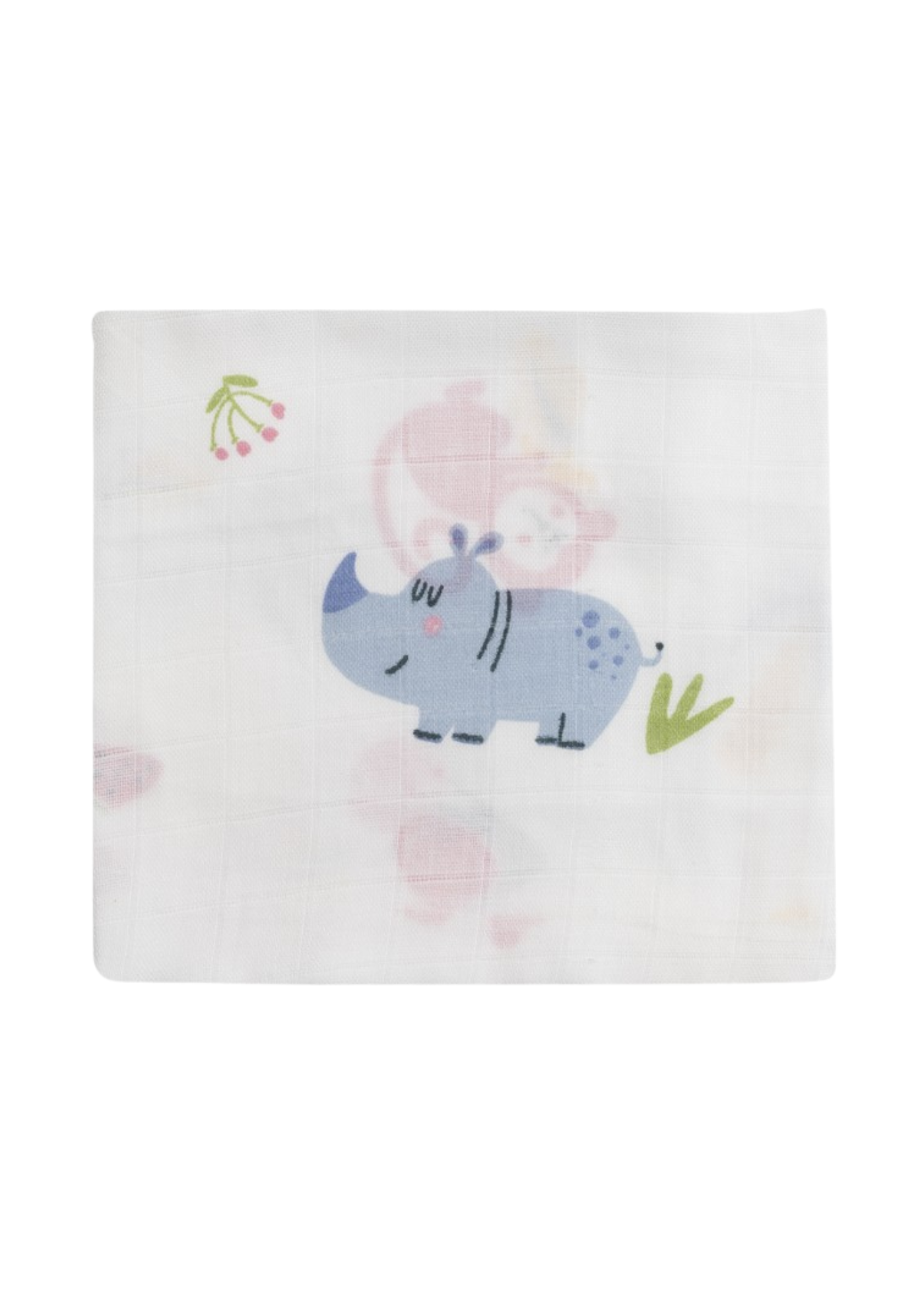 Set 3 Scutece Muselina Bambus Alb-Bleu Imprimeu Animale – 55x70 cm 98977-01 InterBaby