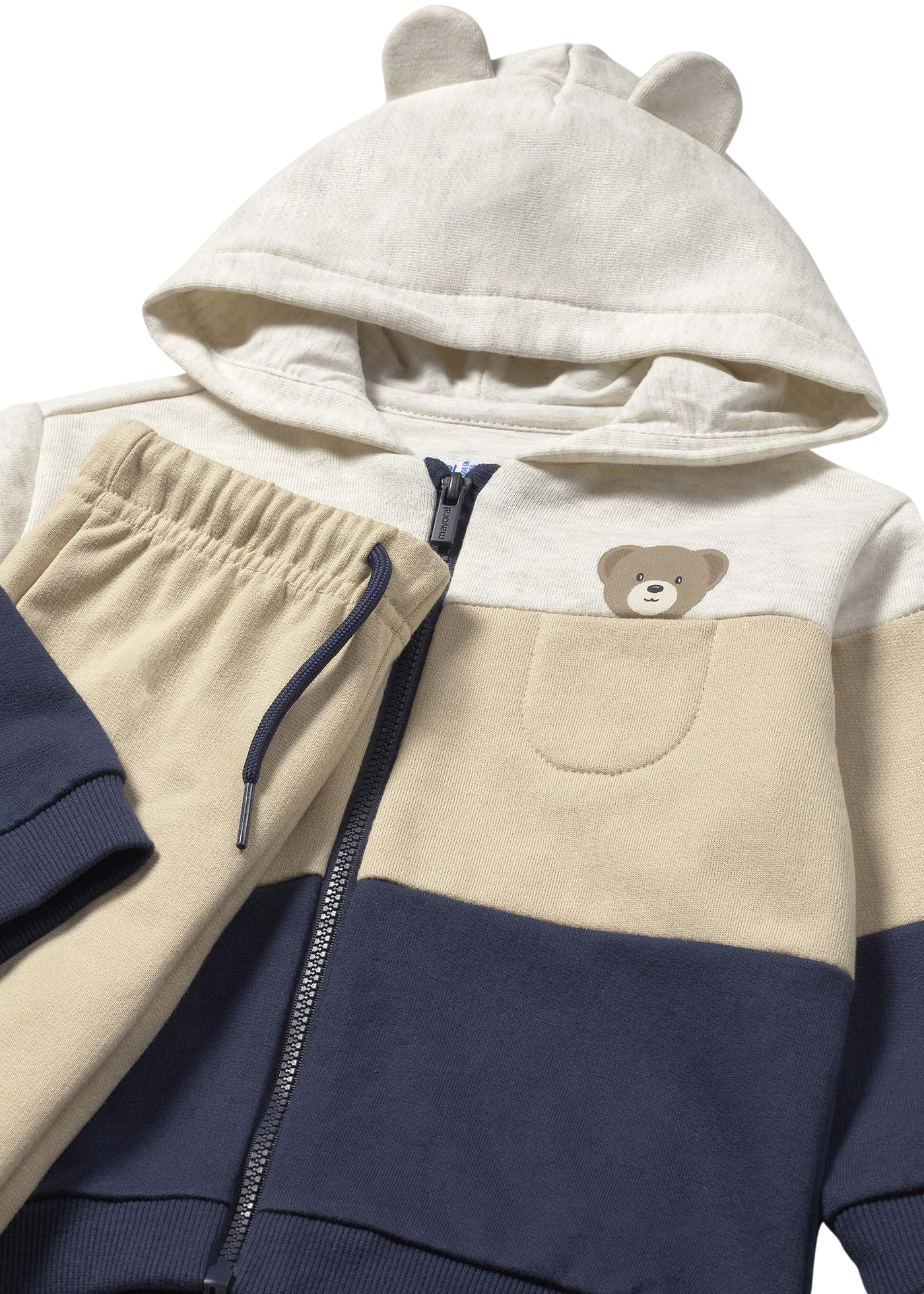 Trening 3 Piese Bleumarin cu Bej 2 Perechi de Pantalon 918 Mayoral