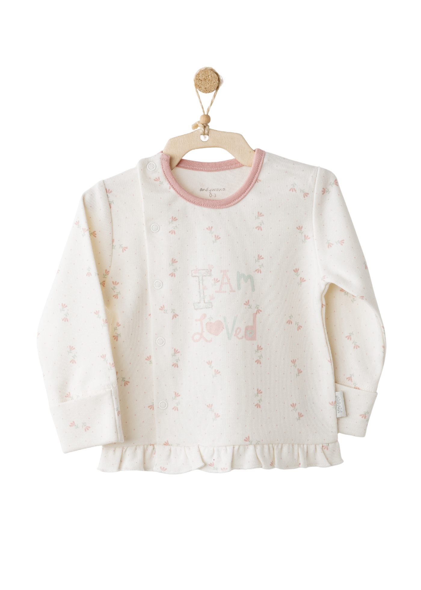 Set 10 Piese Maternitate Crem cu Roz cu Flori AC26081 Andywawa