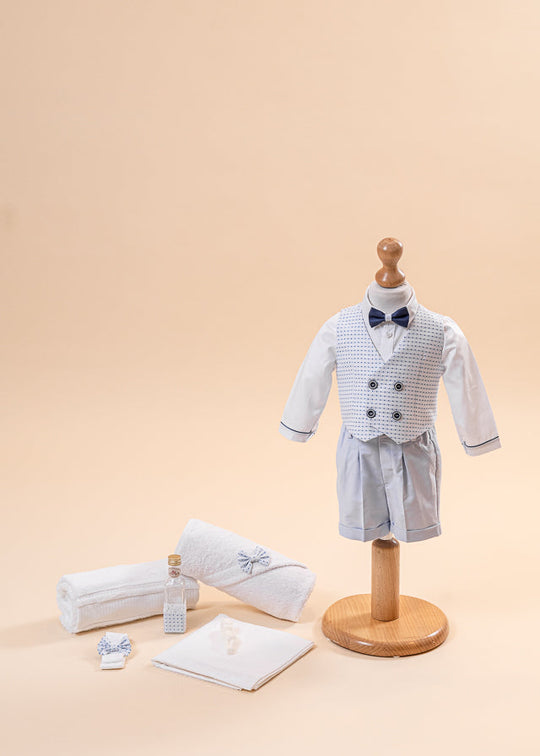 Eric Baptism Set 2 Pieces, Suit and Personalized AnneBebe Suit