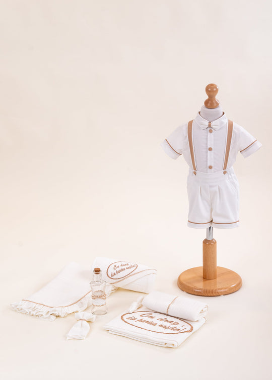 Eugen Christening Set 2 Pieces Suit and Personalized AnneBebe Layette