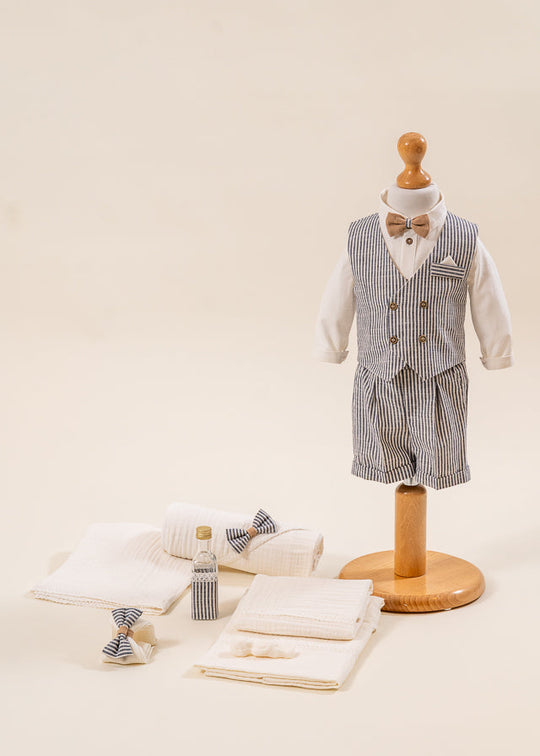 Teodor 2-Piece Baptism Set, Custom Suit and Trunk AnneBebe