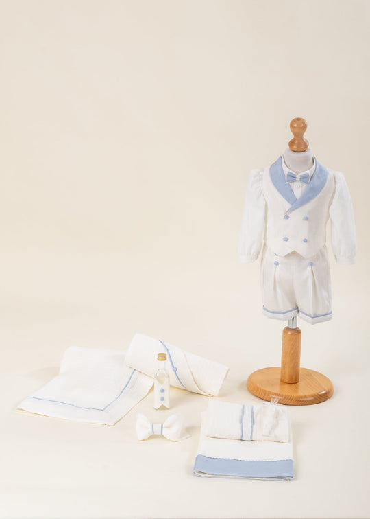 Set Botez Rene 2 Piese Costum si Trusou Personalizat AnneBebe