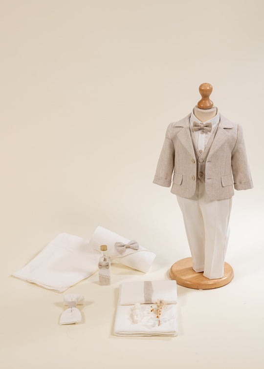 Set Botez Mathias 2 Piese Costum si Trusou Personalizat AnneBebe
