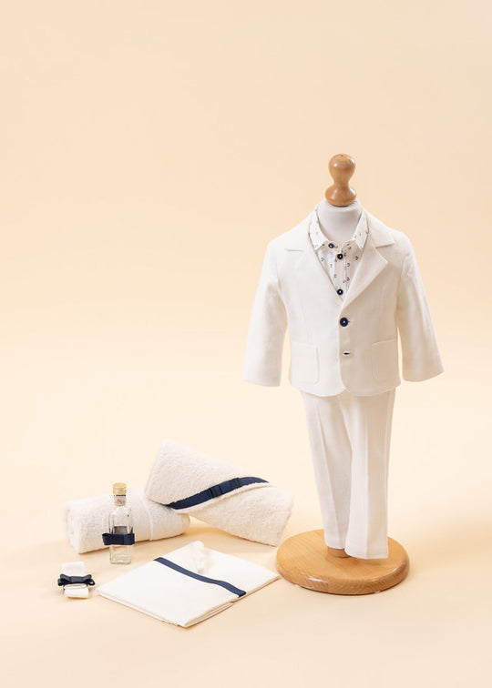 Set Botez Marian 2 Piese, Costum si Trusou Personalizat AnneBebe