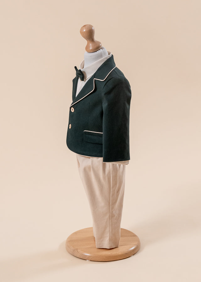 Caesar 3 Piece Baptism Set, Suit, Trunk and Personalized Candle Baptism AnneBebe