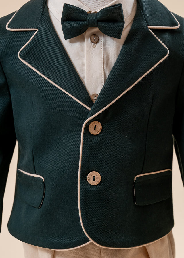 Caesar 3 Piece Baptism Set, Suit, Trunk and Personalized Candle Baptism AnneBebe