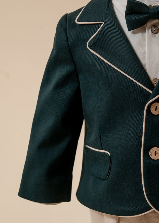 Caesar 3 Piece Baptism Set, Suit, Trunk and Personalized Candle Baptism AnneBebe