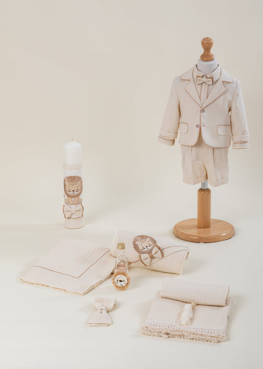 Set de Botez 3 Piese Costum Trusou si Lumanare Personalizat pentru Baieti – Hector | AnneBebe