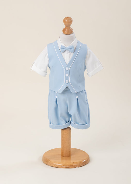 Costum Kenzo Vesta Si Pantalon Bleu Si Cheder Crem AnneBebe