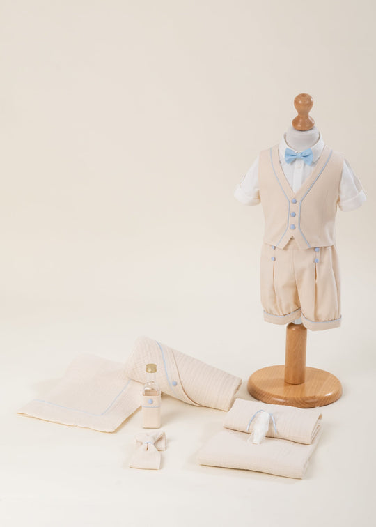 Set Botez Kevin 2 Piese Costum si Trusou Personalizat AnneBebe