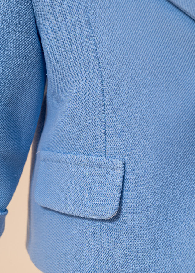 Costum Toma Sacou Bleu Pantaloni Crem Camasa Cu Model AnneBebe