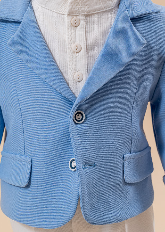 Set Botez Toma 3 Piese, Costum, Trusou si Lumanare Personalizat Botez AnneBebe