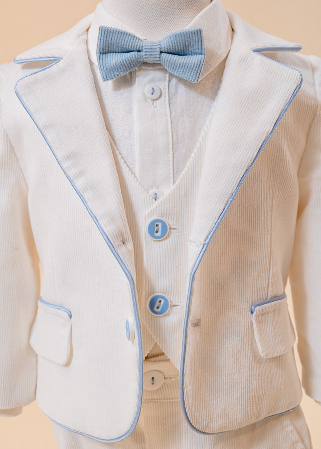 Set Botez Zian 3 Piese, Costum, Trusou si Lumanare Personalizat Botez AnneBebe