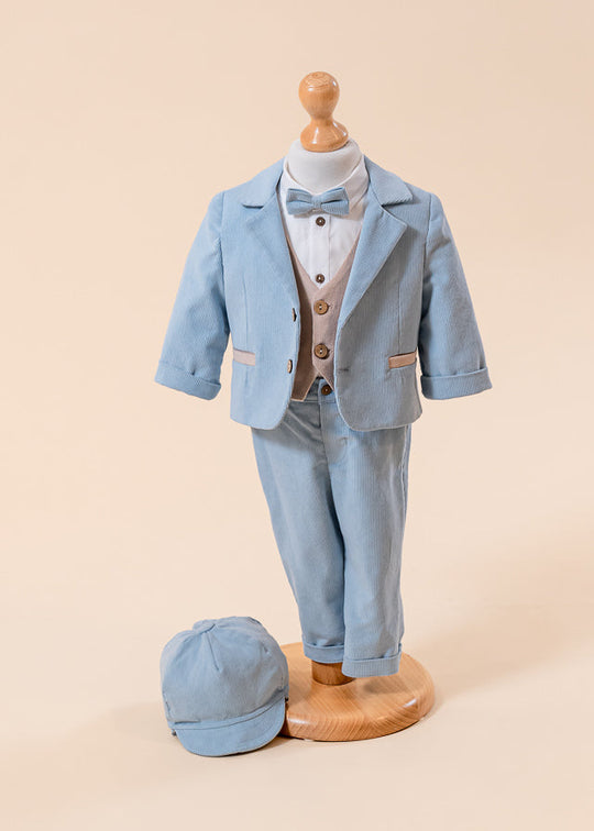 Milan Striped Blue Suit for Boys AnneBebe 