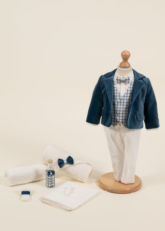 Antonio 2-Piece Christening Set - Personalized Suit and Layette by AnneBebe
