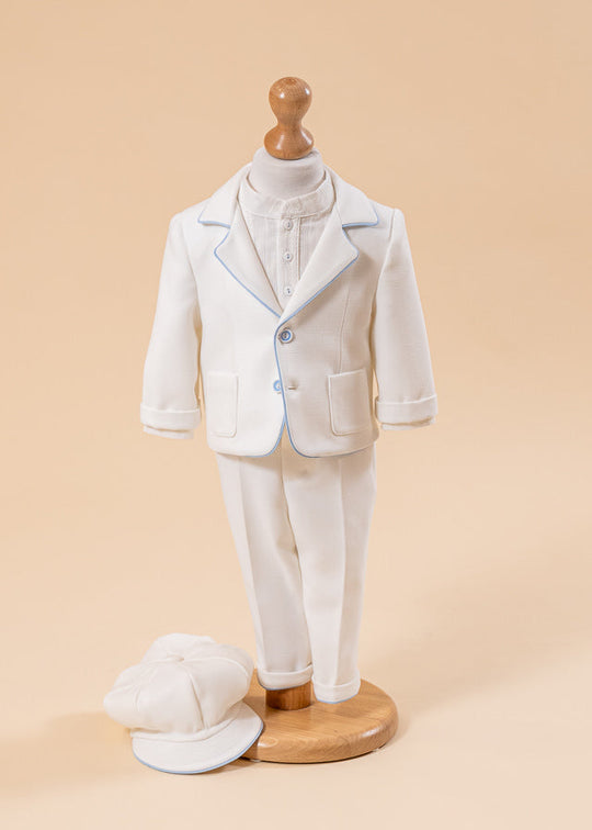 Costum Sebastian Sacou Crem Camasa Guler Cazacesc AnneBebe