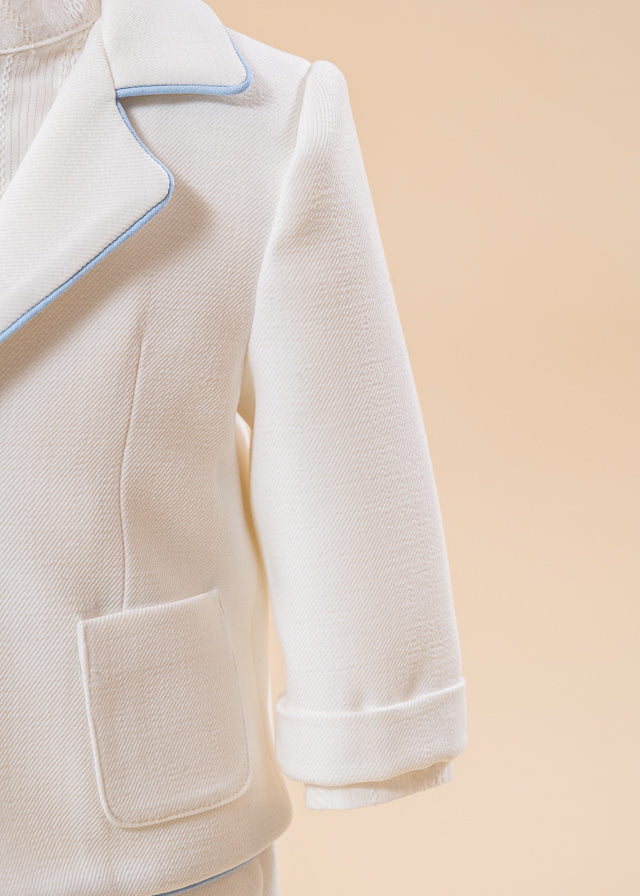 Costum Sebastian Sacou Crem Camasa Guler Cazacesc AnneBebe