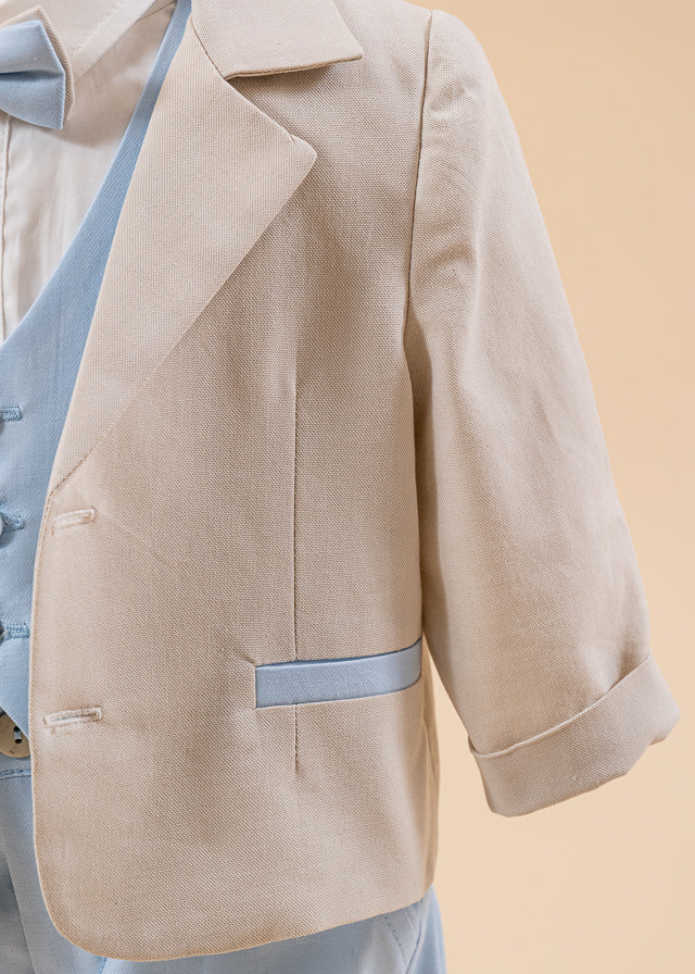 Costum Andreas Sacou Bej Pantalon Bleu AnneBebe