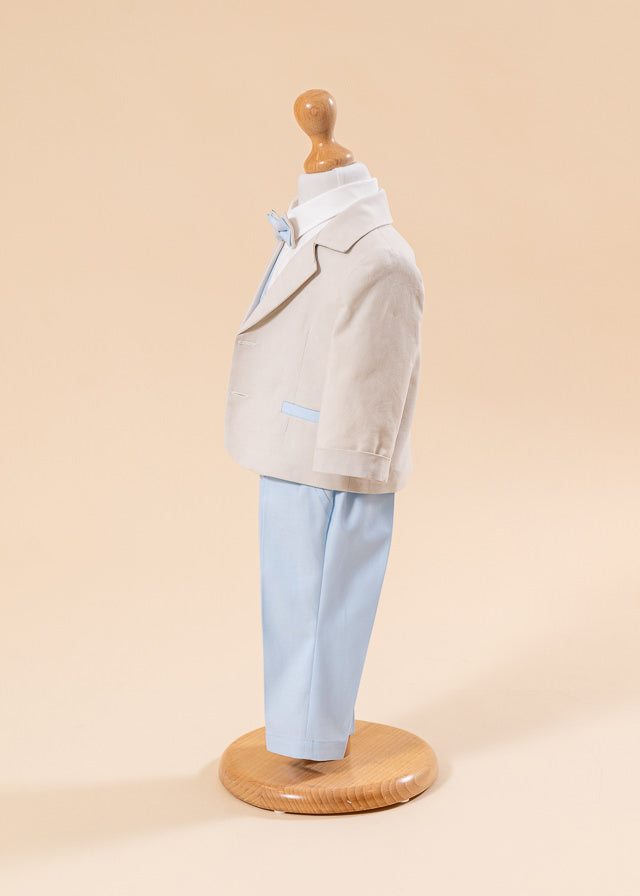 Costum Andreas Sacou Bej Pantalon Bleu AnneBebe