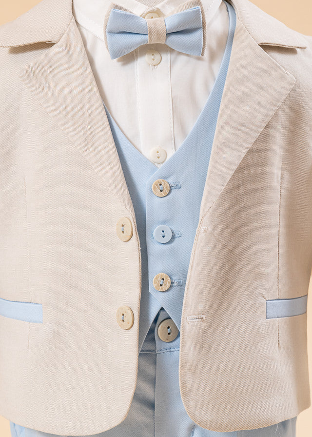 Costum Andreas Sacou Bej Pantalon Bleu AnneBebe