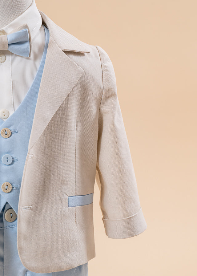 Costum Andreas Sacou Bej Pantalon Bleu AnneBebe