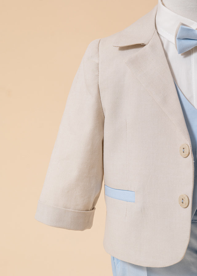 Costum Andreas Sacou Bej Pantalon Bleu AnneBebe