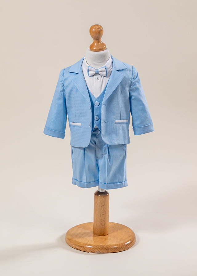 Set Botez Robert 3 Piese Costum Trusou si Lumanare Personalizat Botez AnneBebe