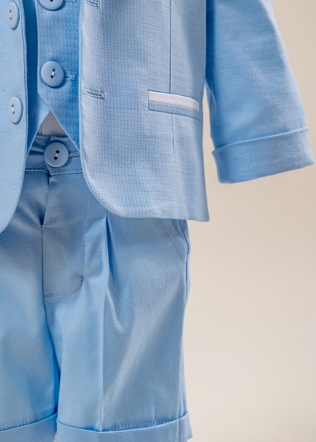 Set Botez Robert 3 Piese Costum Trusou si Lumanare Personalizat Botez AnneBebe