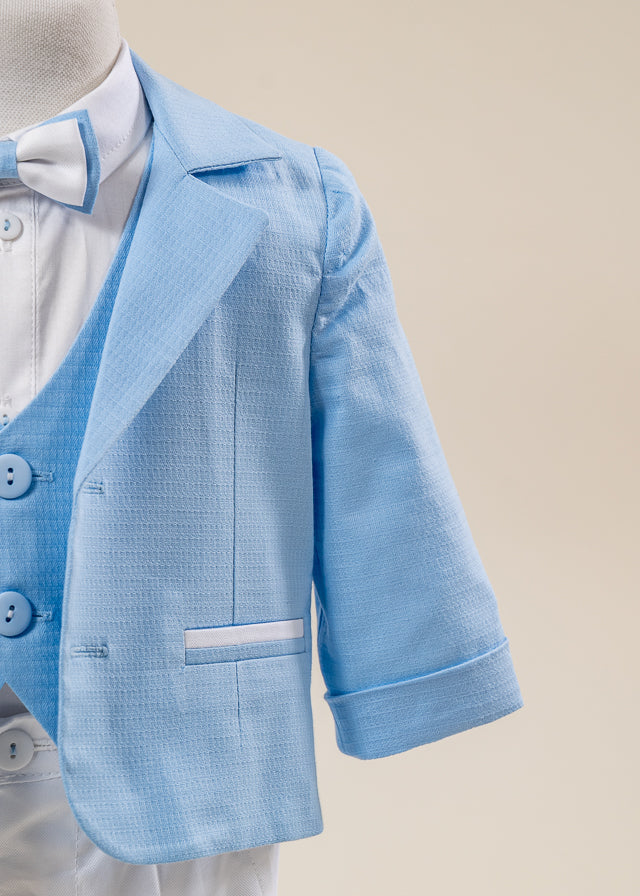 Set Botez Robert 3 Piese Costum Trusou si Lumanare Personalizat Botez AnneBebe