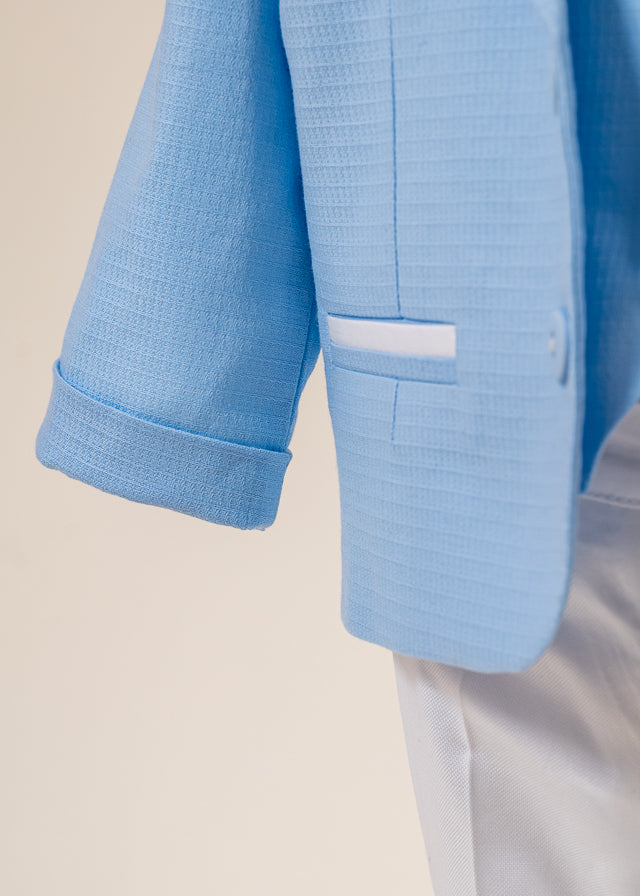 Set Botez Robert 3 Piese Costum Trusou si Lumanare Personalizat Botez AnneBebe