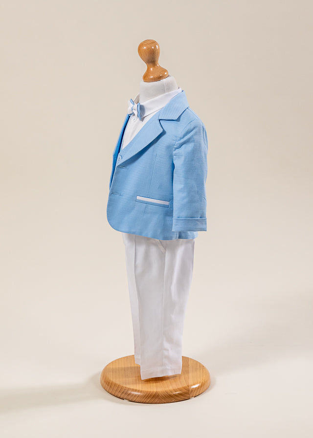 Set Botez Robert 3 Piese Costum Trusou si Lumanare Personalizat Botez AnneBebe