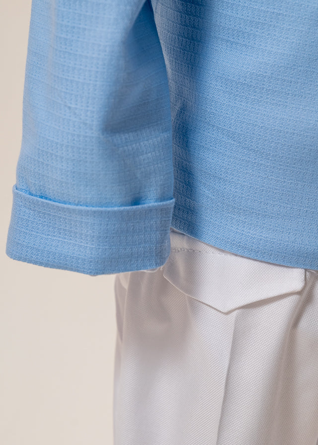 Set Botez Robert 3 Piese Costum Trusou si Lumanare Personalizat Botez AnneBebe