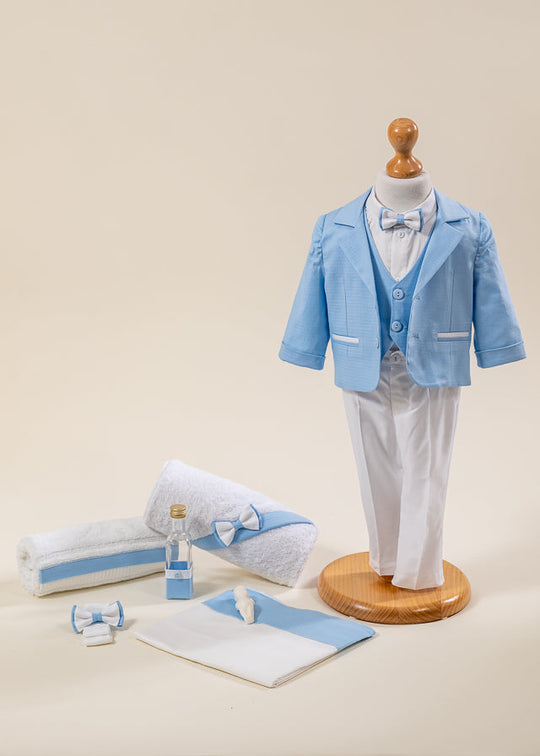 Set Botez Robert 2 Piese Costum si Trusou Personalizat AnneBebe