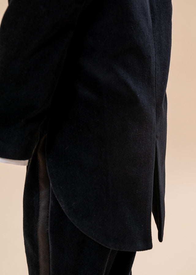 Costum Timotei Frac Catifea Cu Rever Saten AnneBebe