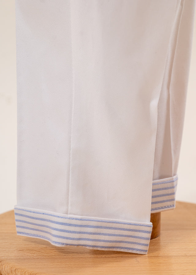 Costum Mike Sacou Bleu Vesta Crem Cu Dungi Bleu