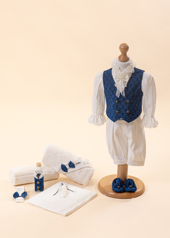 2-Piece Printed Baptism Set (Costume+Trouser) Personalized AnneBebe