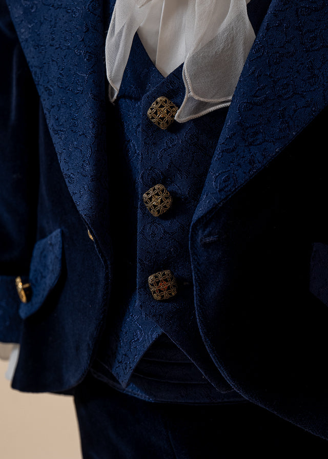 Francis Baptism Set 3 Pieces, Suit, Trunk and Candle Personalized Baptism AnneBebe