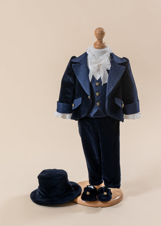 Elegant Navy Francis Suit Tailcoat Model AnneBebe