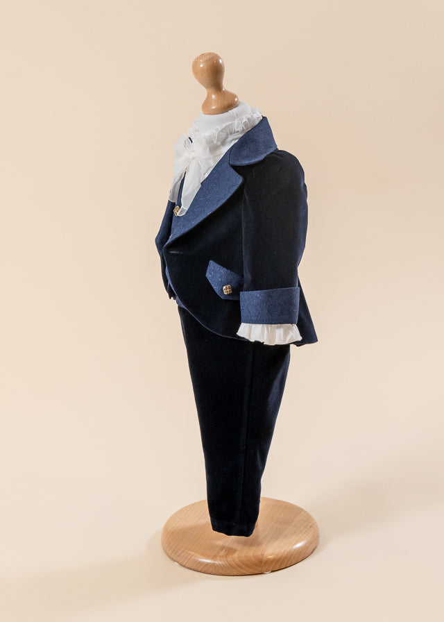 Francis Baptism Set 3 Pieces, Suit, Trunk and Candle Personalized Baptism AnneBebe