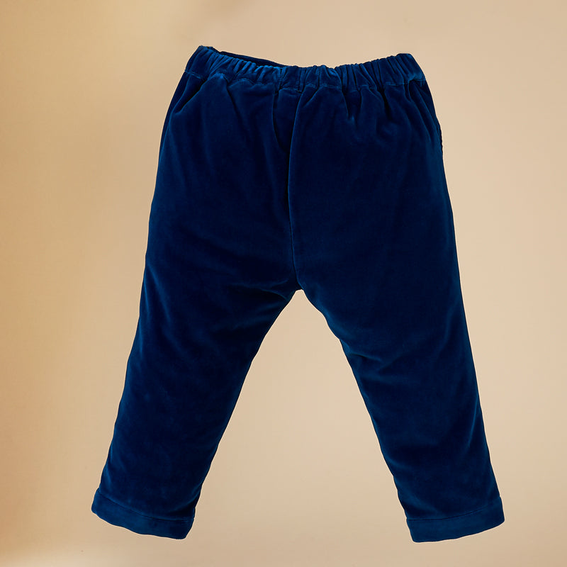 Pantaloni Baieti Lungi Catifea Turquoise AnneBebe