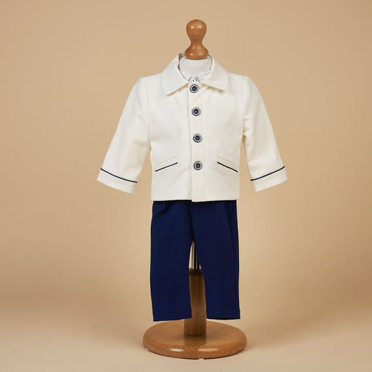 AnneBebe Cream Boy's Elegant Jacket