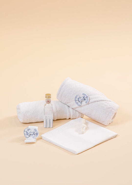 Trusou Baieti Cristian Alb Funde Dungi Late Bleu AnneBebe