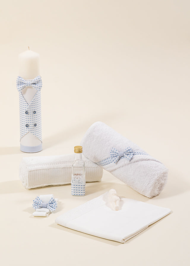 Set Botez Eric 2 Piese  Lumanare Trusou  Personalizat Botez AnneBebe