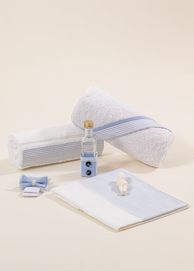 Set Botez Mike 3 Piese  Costum Trusou Lumanare Personalizat Botez AnneBebe