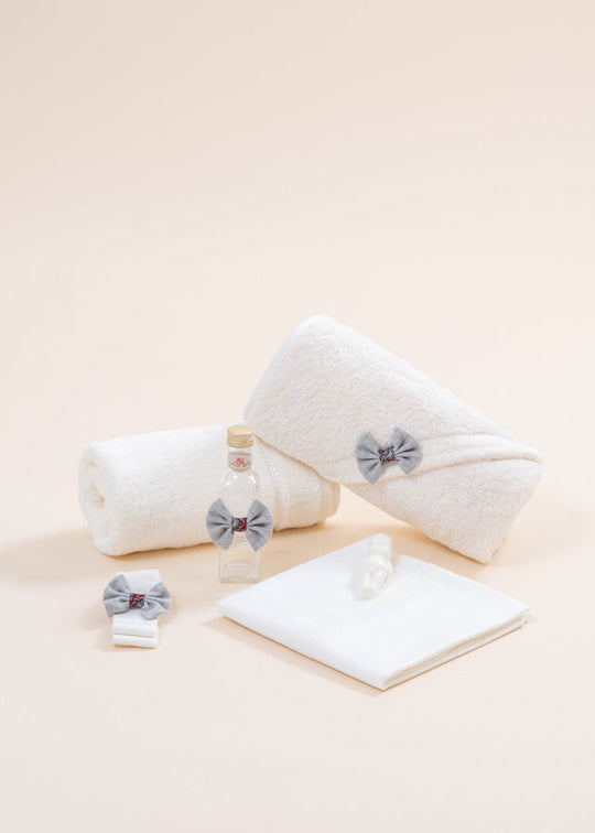 Trusou Baieti Charles Crem Funde Stofa Gri Deschis AnneBebe