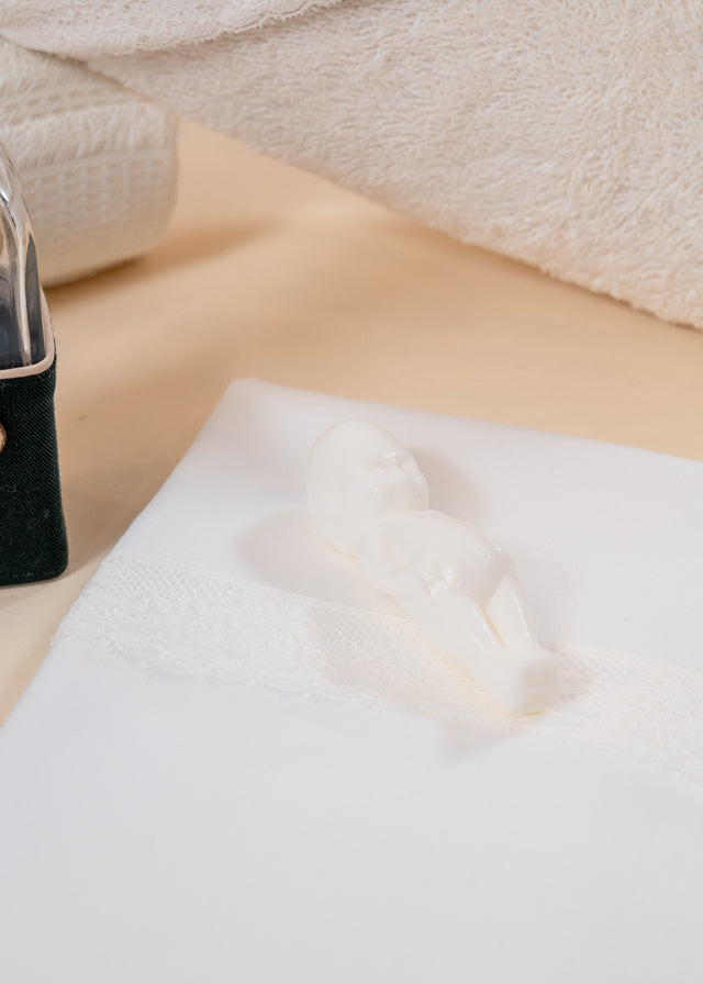 Caesar 3 Piece Baptism Set, Suit, Trunk and Personalized Candle Baptism AnneBebe