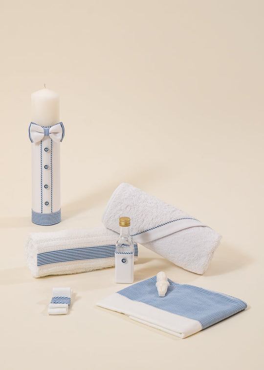 Set Botez Armand 2 Piese  Lumanare Trusou  Personalizat Botez AnneBebe