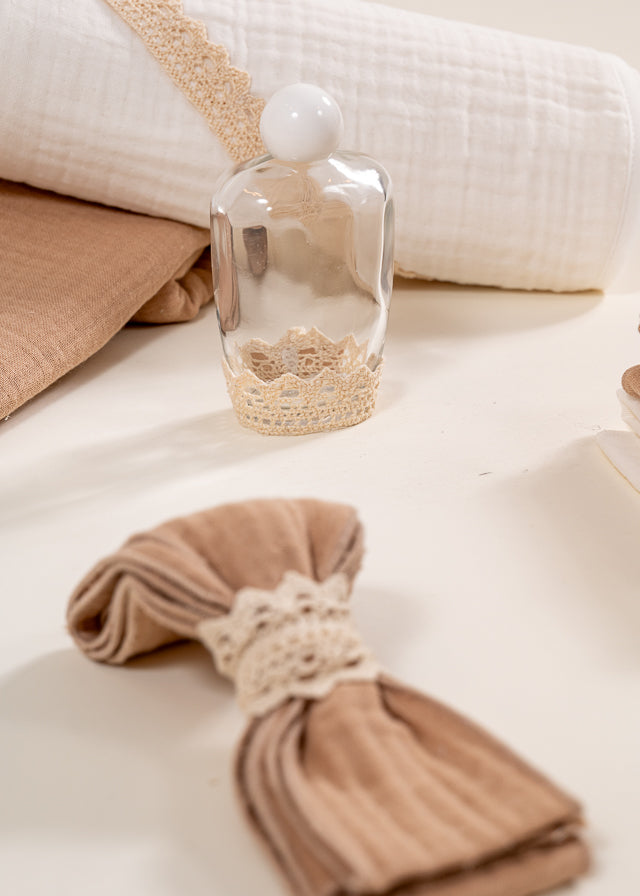 Trusou Muselina Cappucino Cu Pled Maro