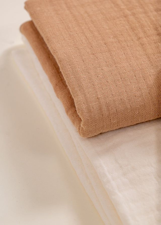 Trusou Muselina Cappucino Cu Pled Maro